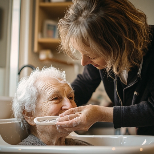 Caregiver with Senior Patient