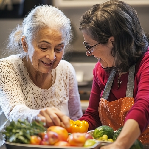 Caregiver with Senior Patient