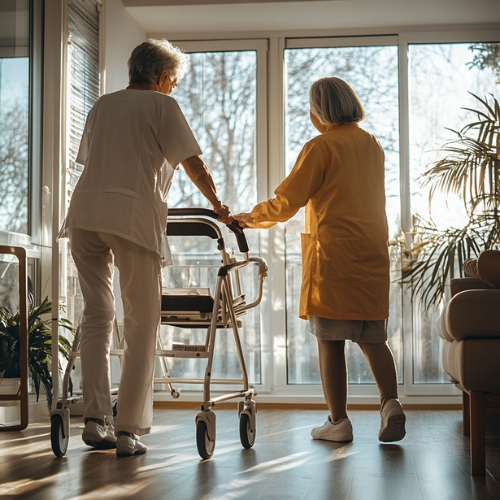 Caregiver with Senior Patient